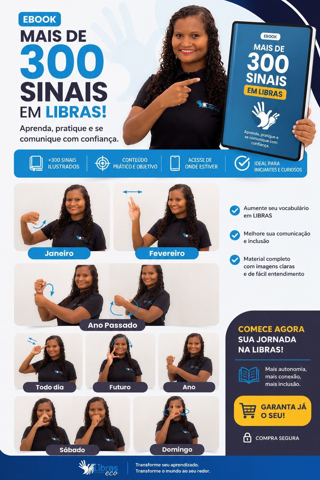 Capa do e-book O Guia Completo para Dar os Primeiros Passos na Língua Brasileira de Sinais