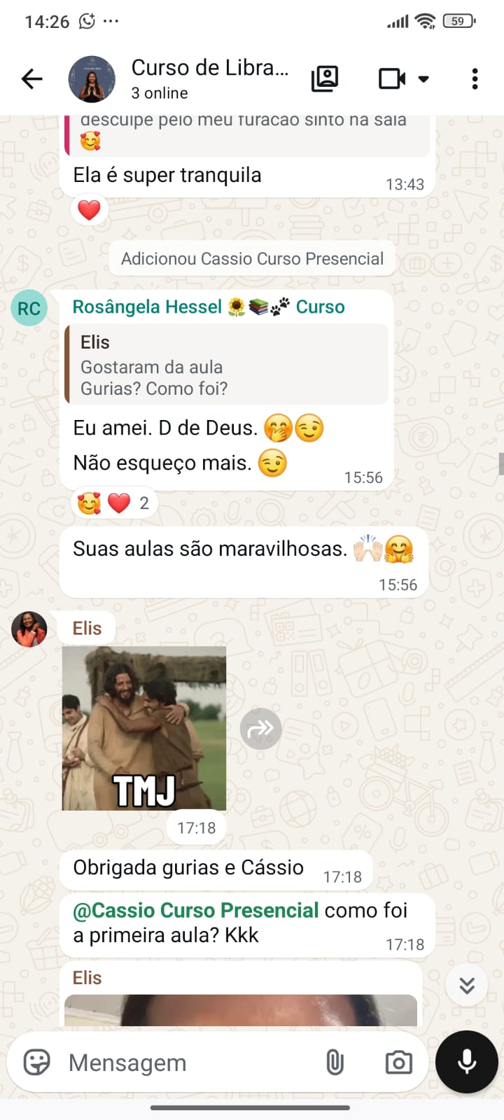 Depoimento aluna - Suas aulas sao maravilhosas