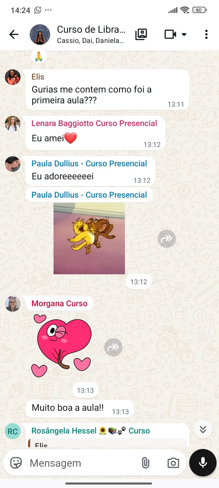 Depoimento aluna - Eu amei, eu adoreeeei